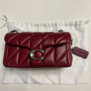 NWT - Coach -  Quilted Tabby 20 - Dark Ruby